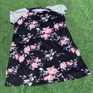 Floral print jersey dress